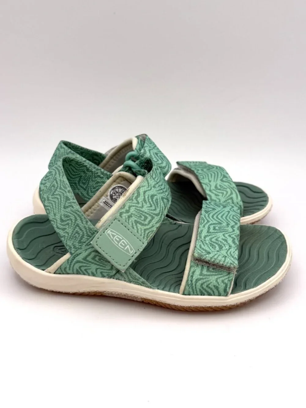 KEEN Elle Backstrap Toddler Sandals Lichen Star White US 10 M